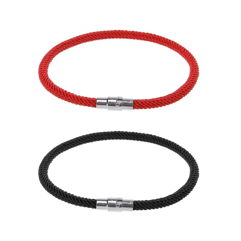 Lucky Red Black Braided String Bracelet Magnetic Clasp Bracelet Hand Rope Bracelet Jewelry Decoration Gift for Women Men