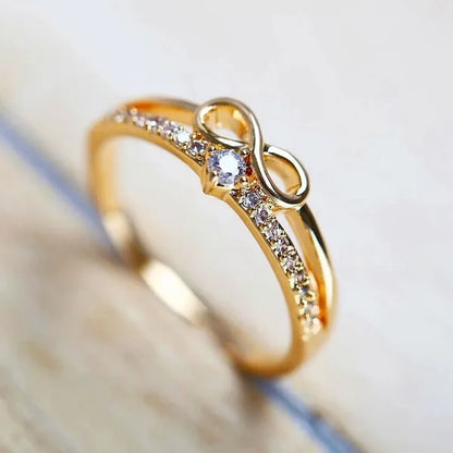 Infinite Love Rings for Women Engagement Wedding Ring Fashion Female Promise Rings Wedding Band Anniversary Gift Party Jewelry