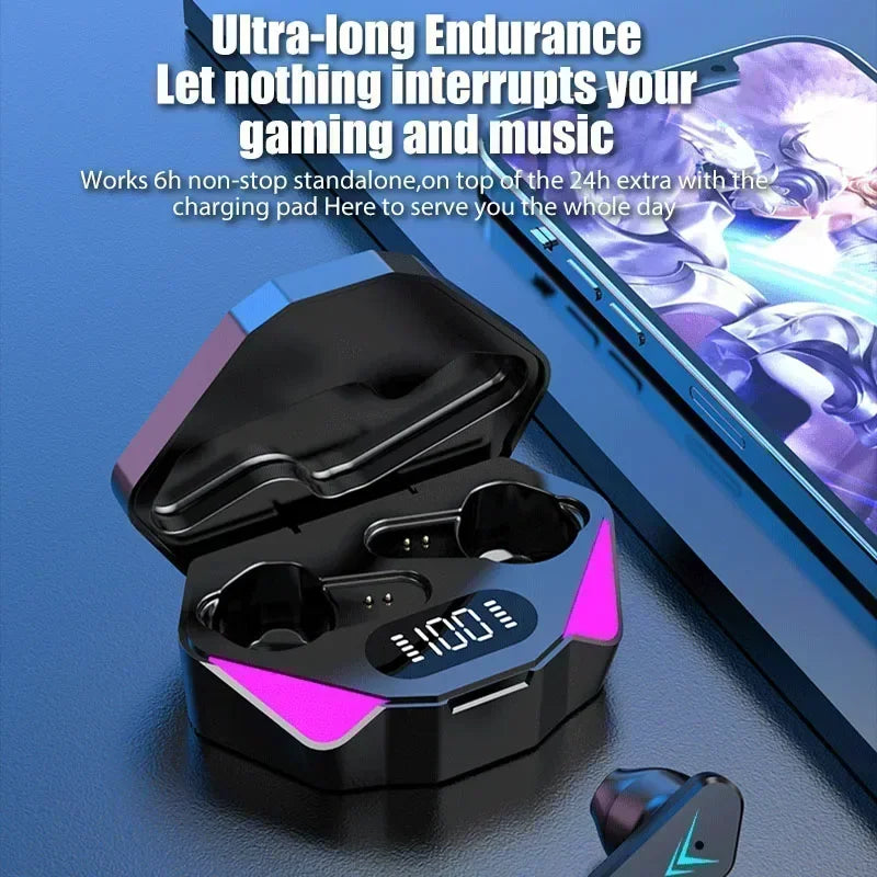 NEW X15 TWS Earphones Bluetooth Wireless Gamer Headphones 65ms Low Latency Earbuds fone Gamer Headset Gamer With Mic Handfree