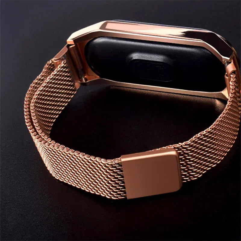 Luxury LED Women Watch Man Magnetic Watchband Strap Waterproof Touch Feminine Clock Digital Wristwatches relogios feminino