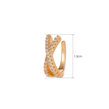 2023Punk Metal Zircon Ear Cuff Ear Clip for Women No Pierced C Shape Geometric Small Earcuff Ear Wrap Earcuff Clips Jewelry