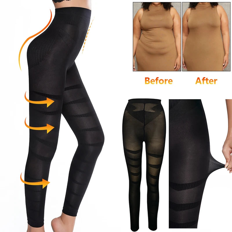 High Waist Mesh Leggings Women Tights Slimming Leg Legging Tummy Control Skinny Panties Leggin Thigh Slimmer Pants