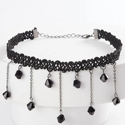 Goth Black Velvet Choker Necklaces Gothic Style Rope Women Neck Decoration Chocker Jewelry on Girl Neck Accessories