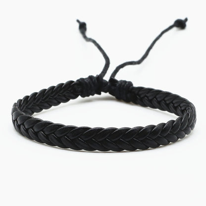 WestBull Plait Weave Black Brown PU Leather Men Bracelets Pulsera Women Bangle Male DIY Homme Jewelry Accessories