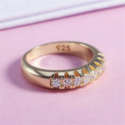 Fashion Woman Jewelry Crystal Alloy Metal Inlay Engagement Wedding Bands Personalized Accessories Woman Rings