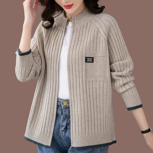 Autumn Winter Cardigan Sweater Jacket Women 2023 New Fashion Loose Zipper Knitted Sweater Coat Female Casual outerwear Ladies