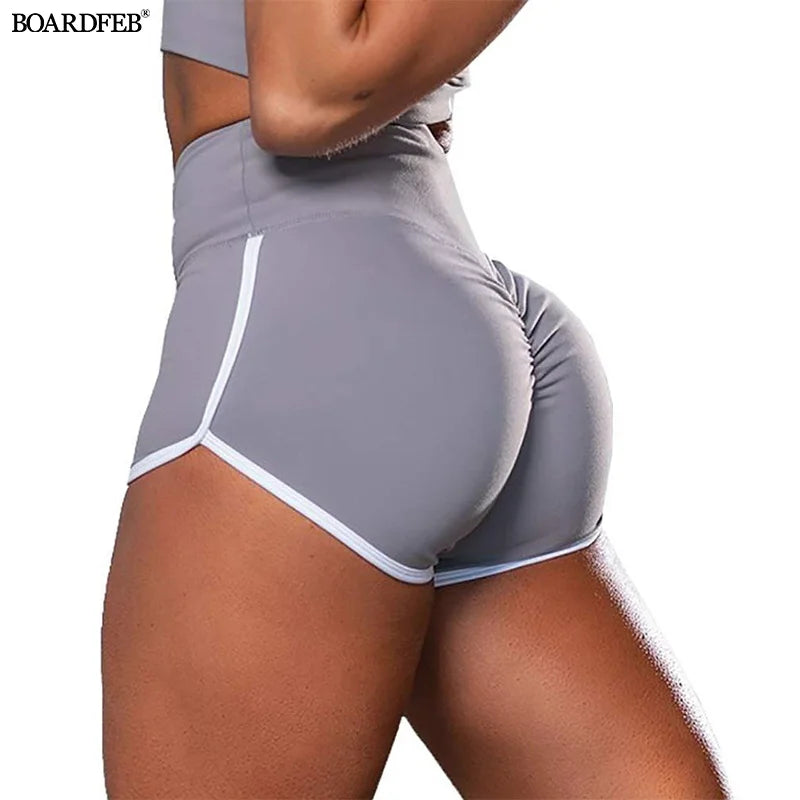 Women Sport Shorts Elastic Seamless Yoga Shorts Lady Summer Casual High Waist Slim Fitness Push Up Gym Training Tights Pants