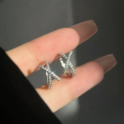 2023Punk Metal Zircon Ear Cuff Ear Clip for Women No Pierced C Shape Geometric Small Earcuff Ear Wrap Earcuff Clips Jewelry