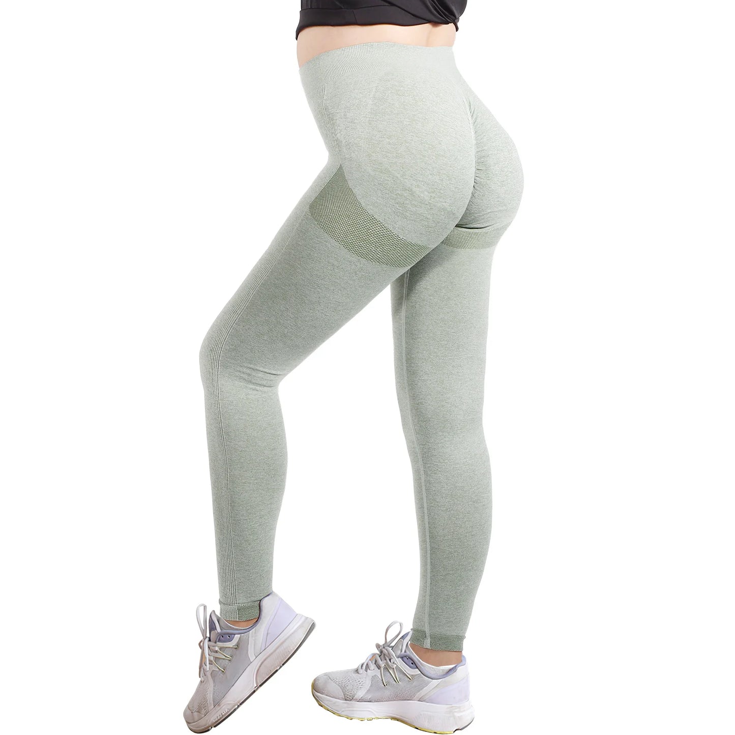 Leggings a vita alta Pantaloni da yoga Collant sportivi in ​​cotone a movimento atletico attillati da palestra a vita da donna 