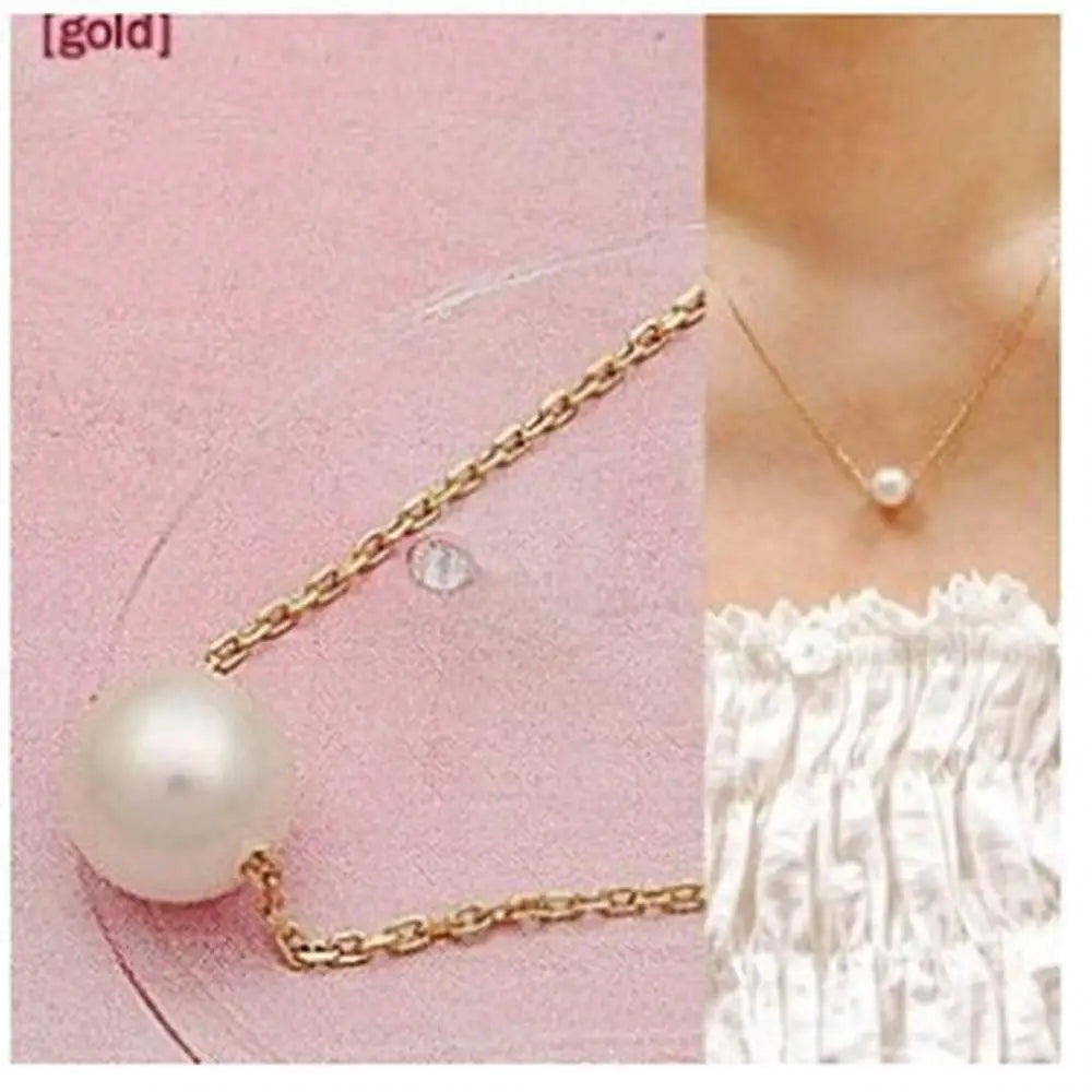 Simple Versatile Pearl Necklace Girl Cross Pendant Trendy Classic Metal Choker Necklace Women Girl Fashion Jewelry Gift Pendants