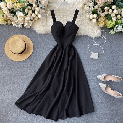 Summer Robe 2023 Dress Women V Neck Long Party Dresses Sexy Tank Backless Spaghetti Strap Maxi Female Holiday Vestidos