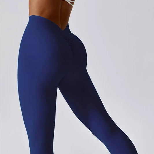 Sculpt, Support, Slay: Seamless Yoga Pants with V Butt Push-Up Design for Women