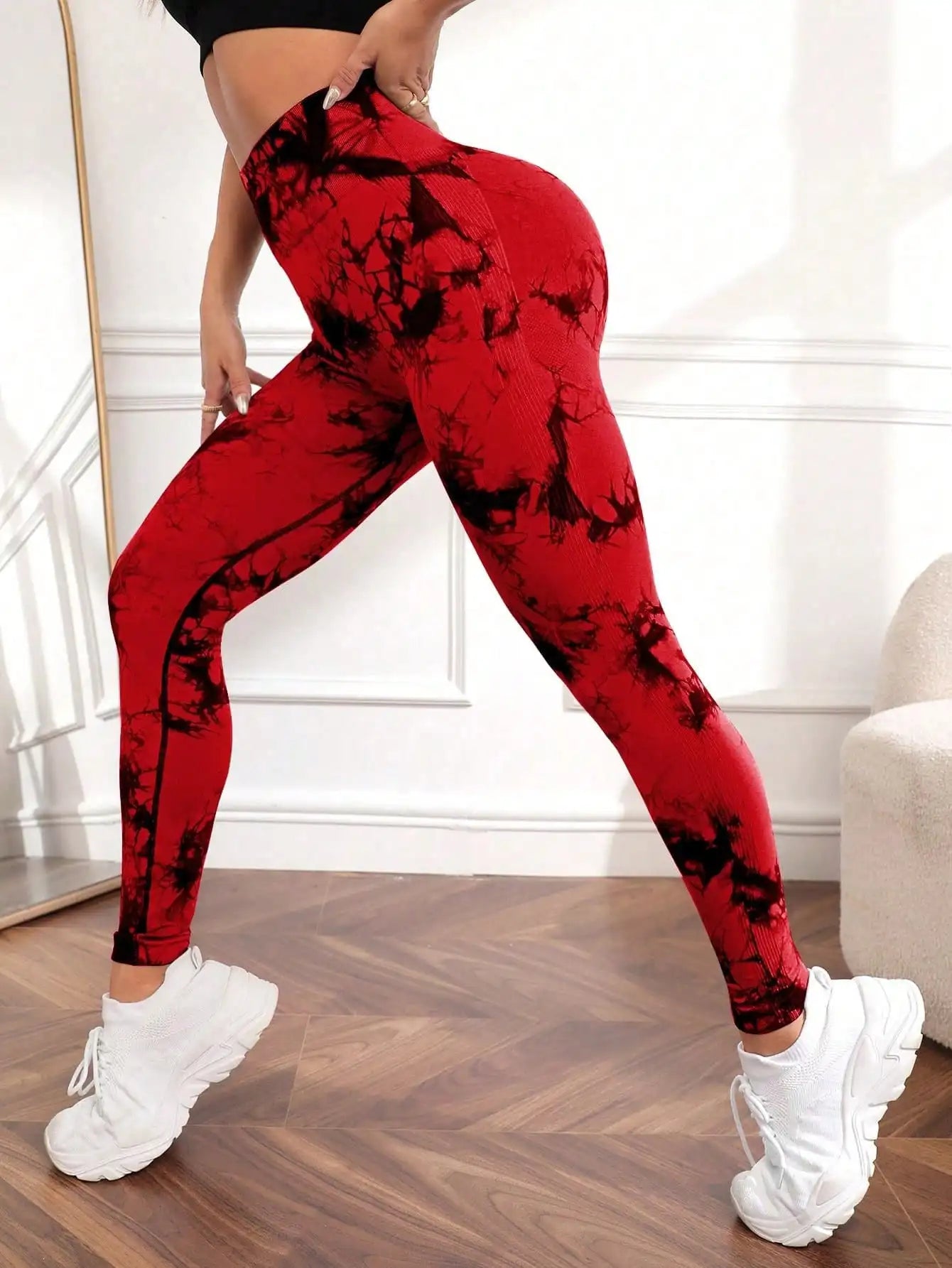 New Tie Dye Yoga Pants Sport Leggings Women Seamless High Waist Push