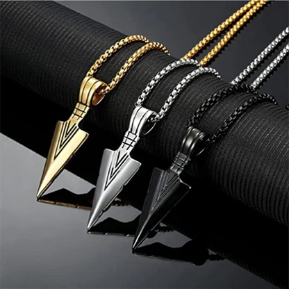 Fashion Men Triangle Arrow Necklace Indian Triangle Pendant Hip Hop Necklaces for Men Punk Jewelry Accessories Anniversary Gift