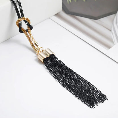 New Arrival Female Pendant Necklace Tassel Long Winter Sweater Chain Necklace for Women Necklaces Wholesale Sales Collar