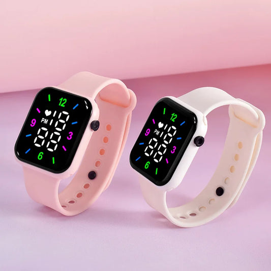 Reloj digital LED 2024 para niños, niños, deportes, resistente al agua