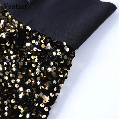 Vsstiar High Waist Mini Shorts New Fashion Sequined Glitter Clothing Sexy Skinny Party Nightclub Women Shorts