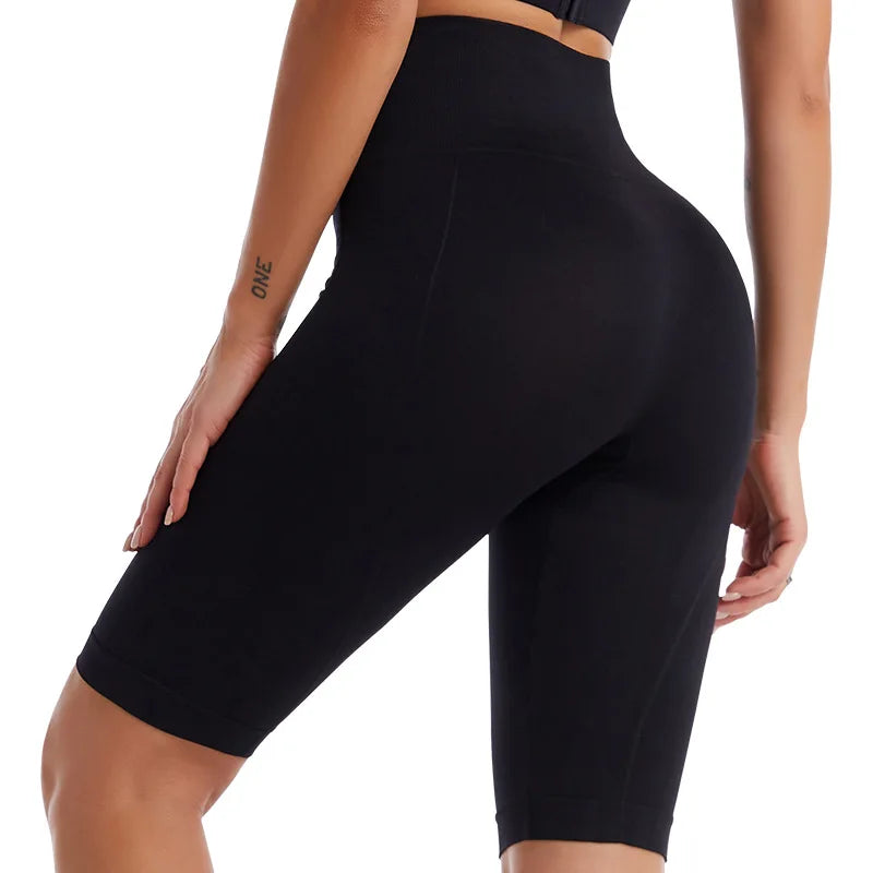 Sports Pants Fitness Yoga Shorts Women Body Sculpting Belly Pants Tight Breathable Quick-drying Sexy High Waist Running Workout