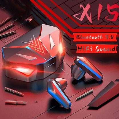 NEW X15 TWS Earphones Bluetooth Wireless Gamer Headphones 65ms Low Latency Earbuds fone Gamer Headset Gamer With Mic Handfree