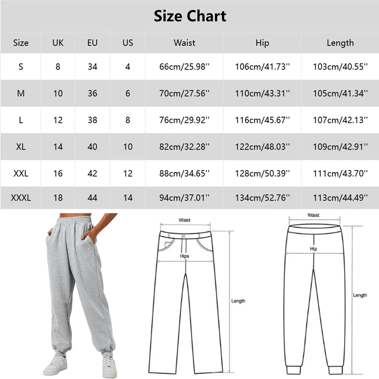 Autumn And Winter Women's Simple Casual Solid Color Loose Sports Pants Simple Fashion Elastic Waist Sweatpants With Pockets