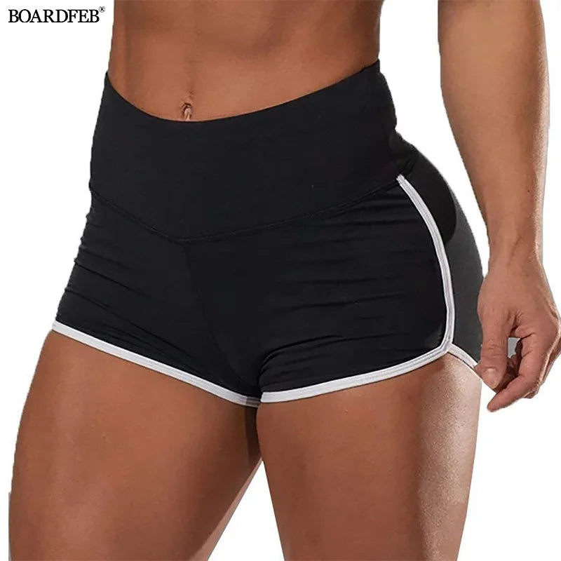 Women Sport Shorts Elastic Seamless Yoga Shorts Lady Summer Casual High Waist Slim Fitness Push Up Gym Training Tights Pants