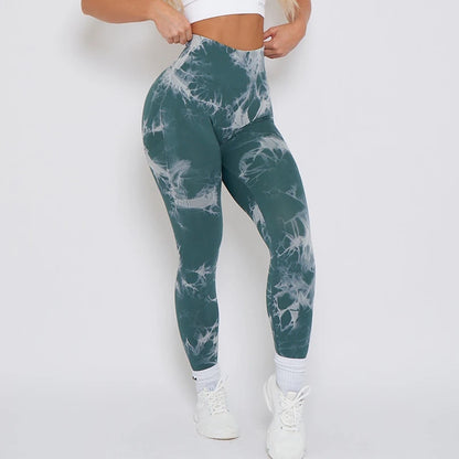 2023 Women Seamless Leggings Pchee Bubble Gum Tie Dye Lightning Marble Pants Bum Leggings Gym Workout Fitness Leggings Running