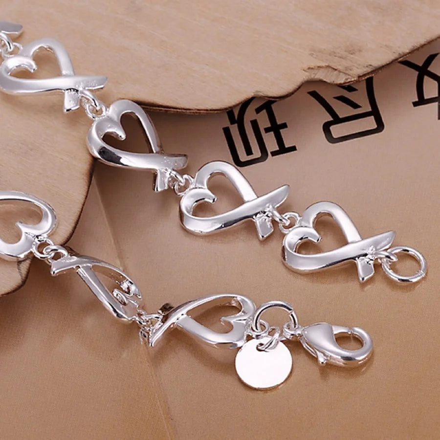 925 Sterling Silver Bracelets for Women Wedding Lady Cute Noble Pretty Jewelry Fashion Nice Chain Free Shipping Hot Gifts