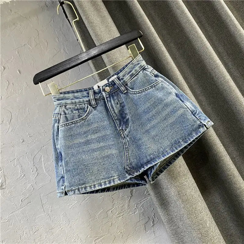 Shorts Women Denim Slim Hotsweet Summer High Waist Distressed Vintage All-match Streetwear Popular Ins Chic Leisure Ulzzang OOTD