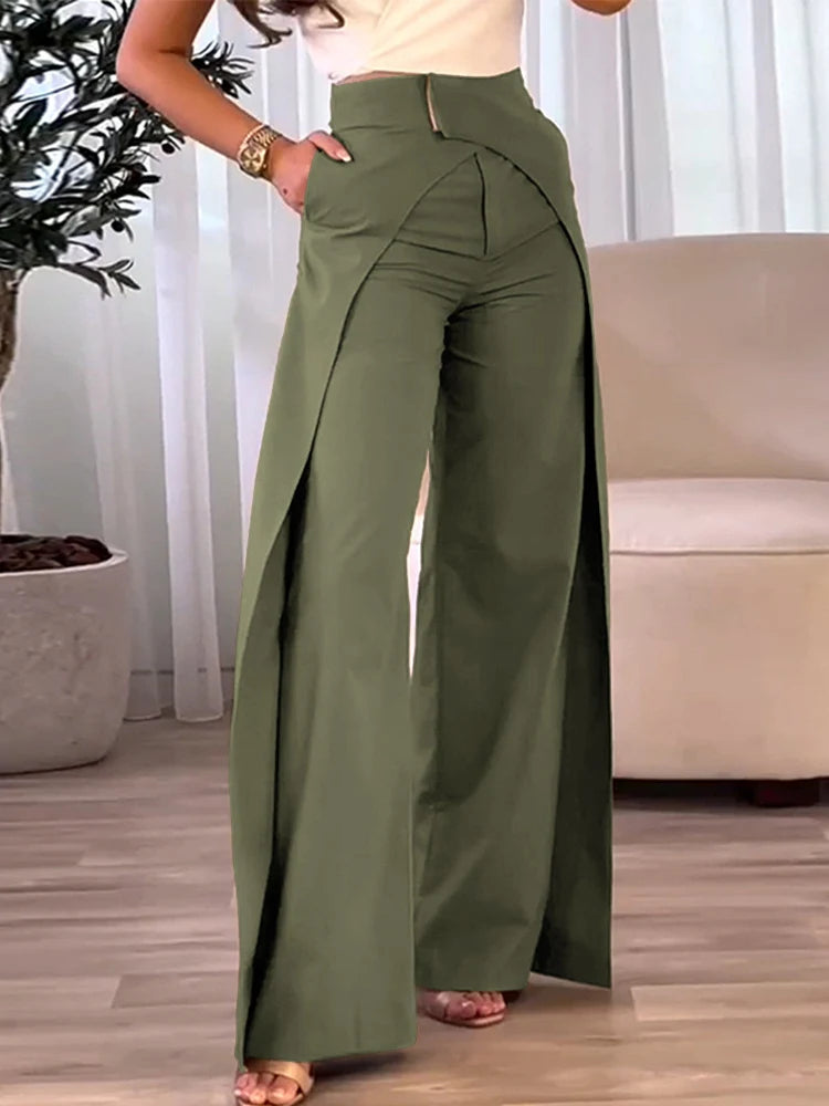 Women's Pants New Fashion Women's Casual Bottom High Waist