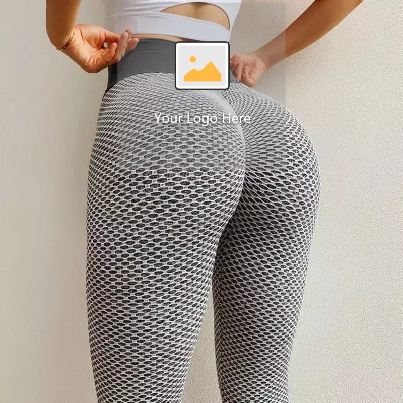 Moda Tik-Tok Ladies Vita alta Stretti Sport Allenamento Butt Lift Pantaloni Yoga Tik Tok Fitness Leggings personalizzati per le donne