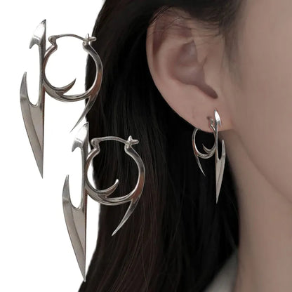 Cyberpunk Personality Design Darts Shape Ear Pendants Gothic Earrings Hip Hop Eardrop Unisex Jewelry Accessories Gift