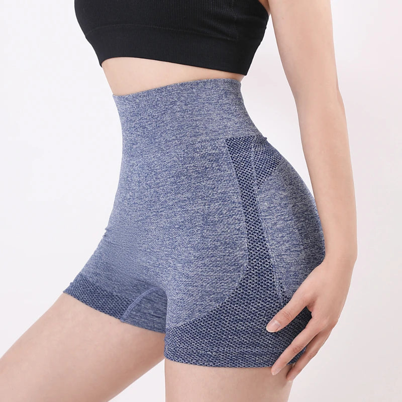 Peach Hip High Waist Stretch Shorts Women Yoga Shorts Fitness Seamless Push Up Trainning Quick Dry Sportwear Running Shorts