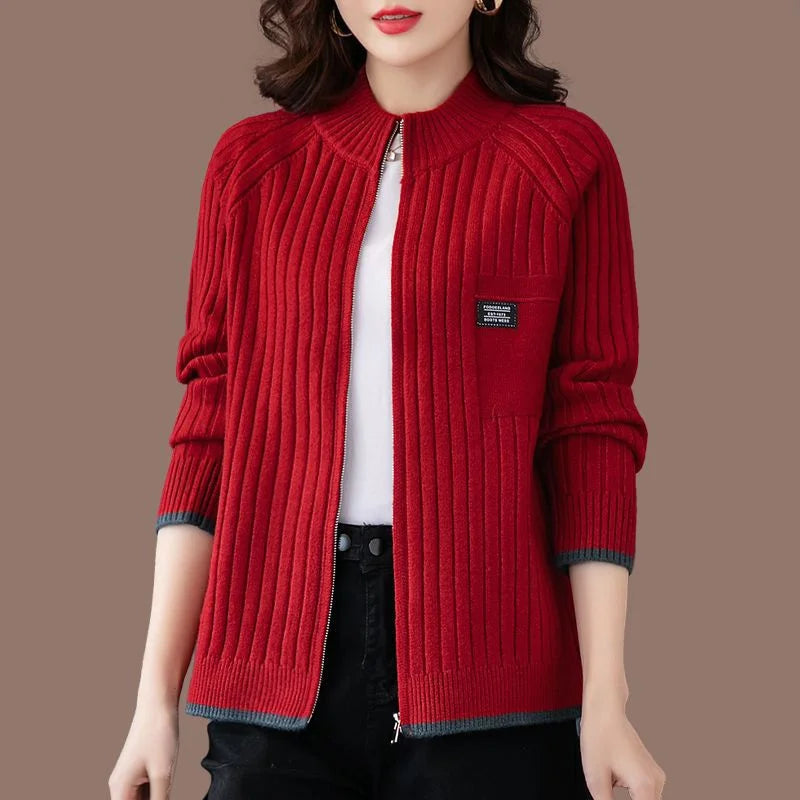 Autumn Winter Cardigan Sweater Jacket Women 2023 New Fashion Loose Zipper Knitted Sweater Coat Female Casual outerwear Ladies