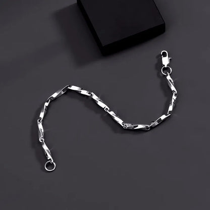 Stainless Steel Men Charm Bracelet Punk Vintage Twisted Woven Bangles for Women Fashion Casual Bracelets Bangle Chains Jewelry