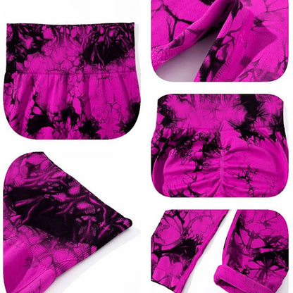 Tie Dye Sports Leggings Seamless  Fitness Yoga Pants