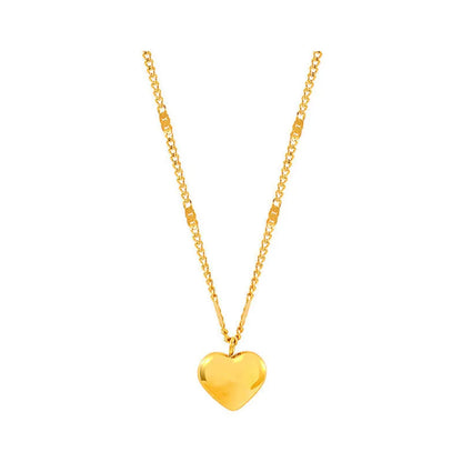 New Cross-border Couple Cavicle Chain Geometric Heart-shaped Light Luxury Temperament Simple Sweet Love Pendant Necklace Jewelry