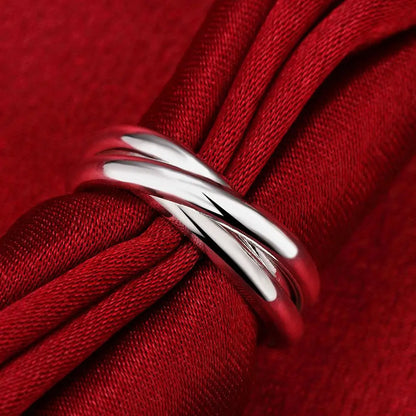 925 Sterling Silver Three Round Woman Rings Fine Jewelry Wholesale Trending Products Offers with Free Shipping URBABY Jewelery