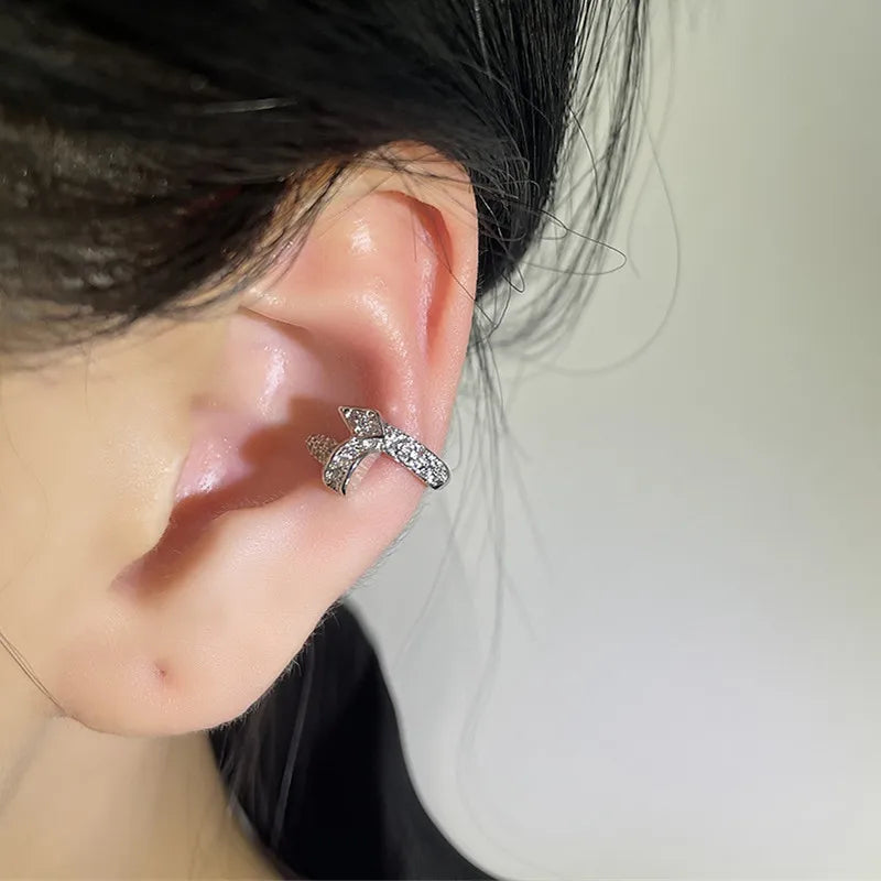 1Pcs Ear Cuff Earrings Non-Piercing Zircon Geometric Cuff Ear Clip Earring For Women Punk Party Jewelry e227