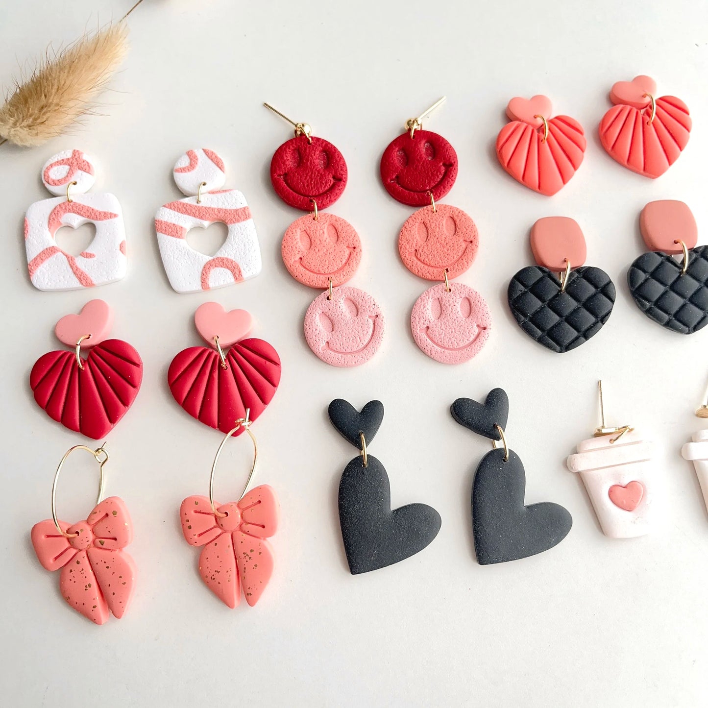 Love Heart Polymer Clay Cutters Valentine's Sweet Series Heart Shape Polymer Clay  Polymer Clay  Earrings Jewelry Cutter