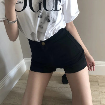 High Waist Denim Shorts Women Summer 2023  New Korean Fashion Loose Jeans Sexy Wide-leg Pants Stylish Denim Short