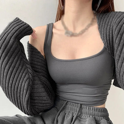 Open Front Solid Color WomenBolero Shrug Cardigan Cropped Casual Bolero for Everyday Date Nights Parties