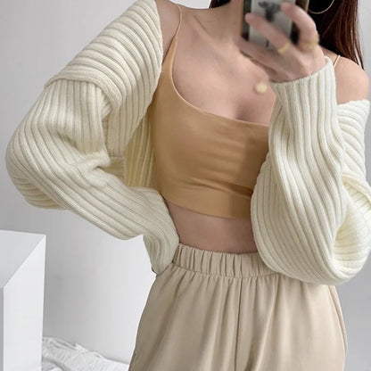 Open Front Solid Color WomenBolero Shrug Cardigan Cropped Casual Bolero for Everyday Date Nights Parties