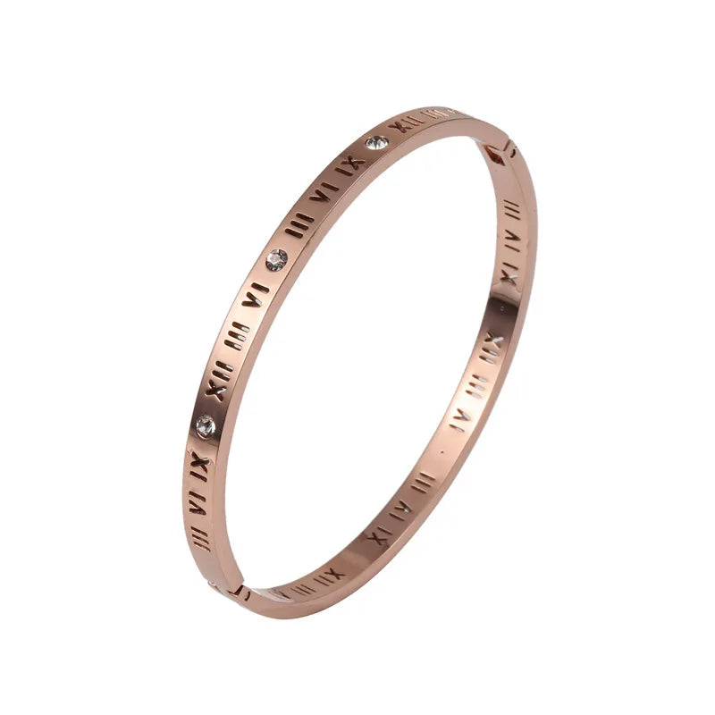 Roman Numerals Bracelet For Women Stainless Steel Jewelry Accessories Luxury Bracelet Women Fashion