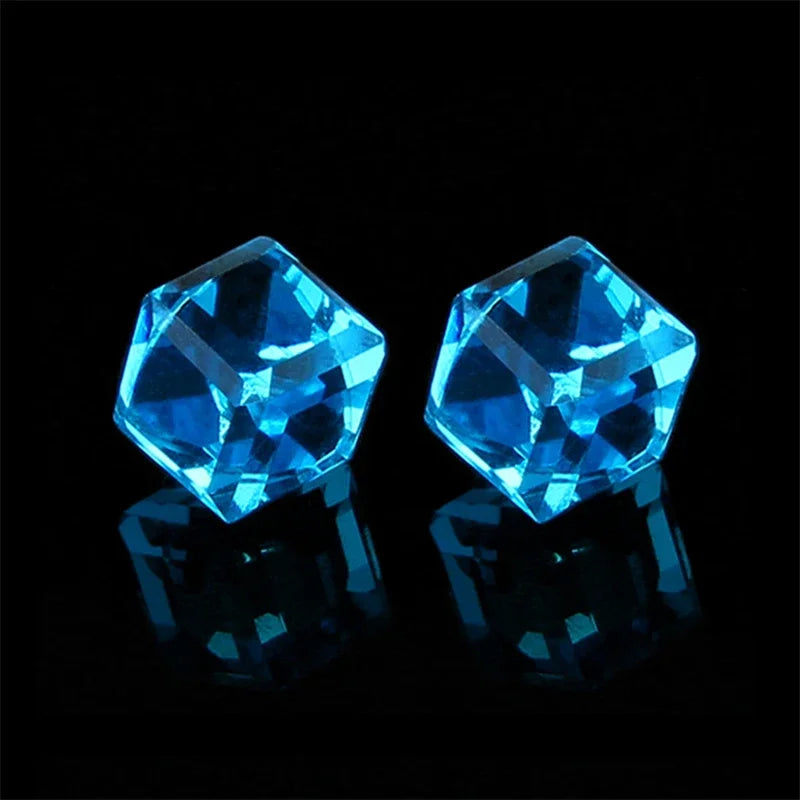 Fashion Versatile Non-Percing Earring Lymphatic Magnetotherapy Jewelry Strong Magnetic Lymphvity Cubic Square Ear Stud for Women