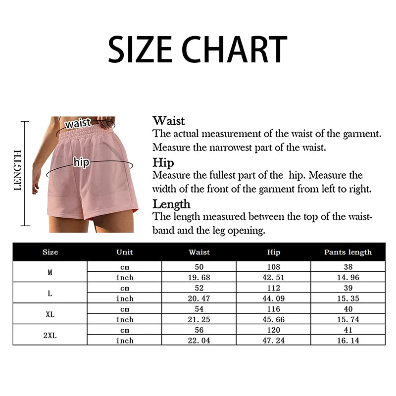 Shorts Women Summer All Match Elastic Waist Loose Solid Casual Korean Style Fashion Soft Streetwear Female Pocket Short Trousers