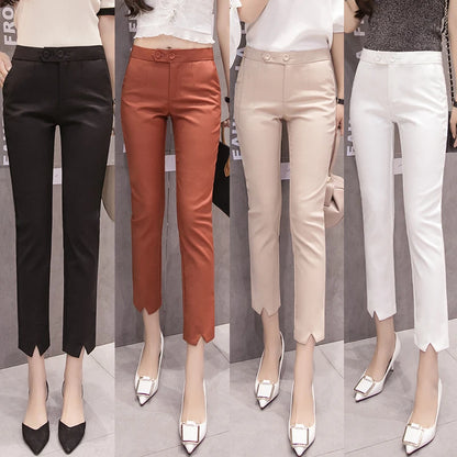 Cheap wholesale 2021 spring summer autumn new fashion casual Popular long women Pants woman female OL cropped suit leggings girl