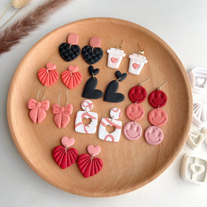 Love Heart Polymer Clay Cutters Valentine's Sweet Series Heart Shape Polymer Clay  Polymer Clay  Earrings Jewelry Cutter