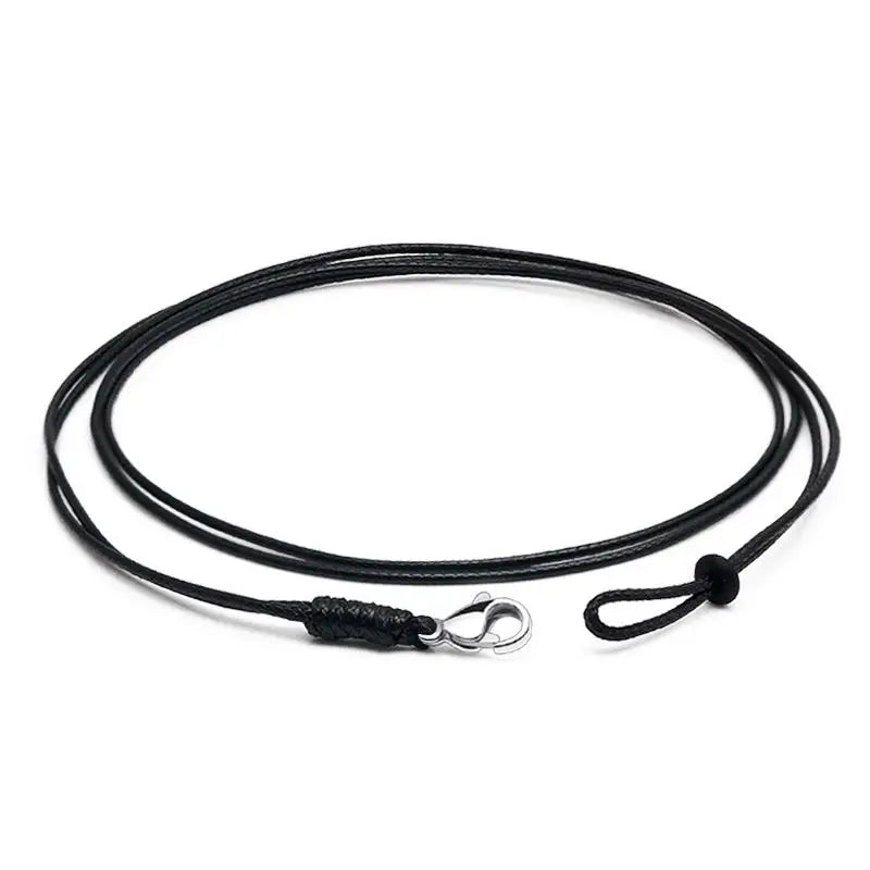 1mm Leather Cord Wax Rope Chain with Lobster Clasp Men Women Necklace DIY Jewelry Making Wax Rope 45/50/55/60cm