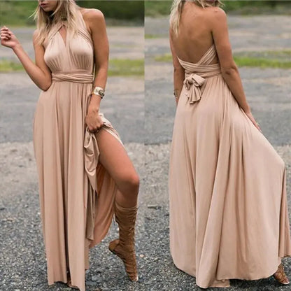 Women Multiway Wrap Convertible Boho Maxi Club Dress Sexy Bandage Long Dress Party Bridesmaids Infinity Robe Femme elegant Dress Sri sampi