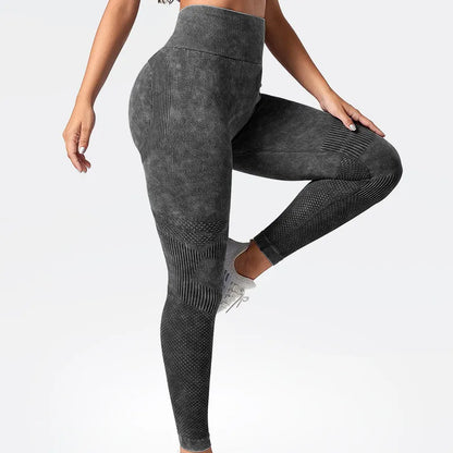 Women Seamless Leggings Washing Yoga pants Bubble Butt Push